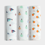 3 Pack Muslin Swaddle | Sweet Oranges, Sailor, Balloon Ride
