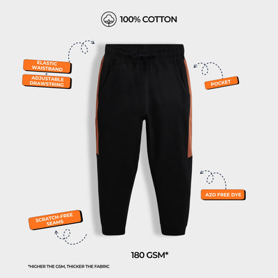8 Pcs Cotton Joggers | Colour Block Black, Biscuit, Blue & Olive, Brown, Melange Grey, Green, Air Force Blue