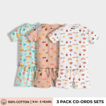 3 Pack T-Shirt & Shorts Unisex Co-ord Set | Galaxy, Farm, Gardening