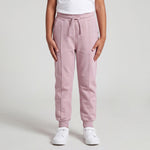 Girls Interlock Joggers | Powder Nude