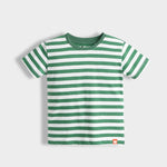 Half Sleeves Tee | Green Stripes