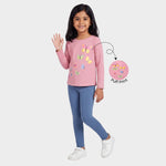 Full Sleeves Girls Top & Leggings Set | Wings Of Joy