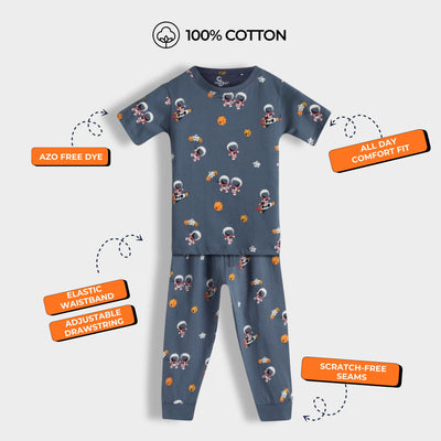 Half Sleeves Unisex Co-ord Set | Space Explorer