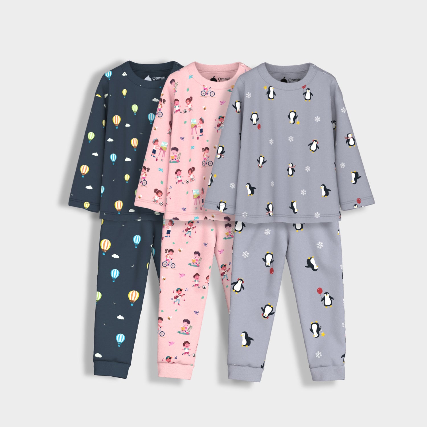 3 Pack Full Sleeves Unisex Co-ord Set | Garden, Hot Air & Penguin