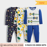 3 Pack Full Sleeves Unisex Co-ord Set | Hot Air, Lemon, Racing