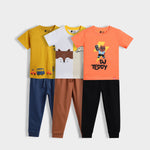 3 Pack Half Sleeves Unisex T-Shirt & Joggers Set | Road Trip, Half And Half, Dj Teddy