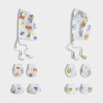 2 Pack Muslin Cap, Mitten & Booty Set | Jungle Jingles, Breakfast