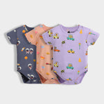 3 Pcs Half Sleeves Bodysuit | Space, Farm, Cars