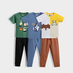 3 Pack Half Sleeves Unisex T-Shirt & Joggers Set | Korea Love, Little Rockstar, Half And Half