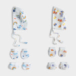 2 Pack Muslin Cap, Mitten & Booty Set | Starry, Breakfast