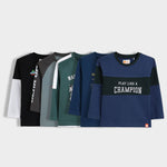 5 Pack Full Sleeves Unisex T-Shirts | Game Buddy, Super Bike, Race To Win, Space Shuttle, Champion
