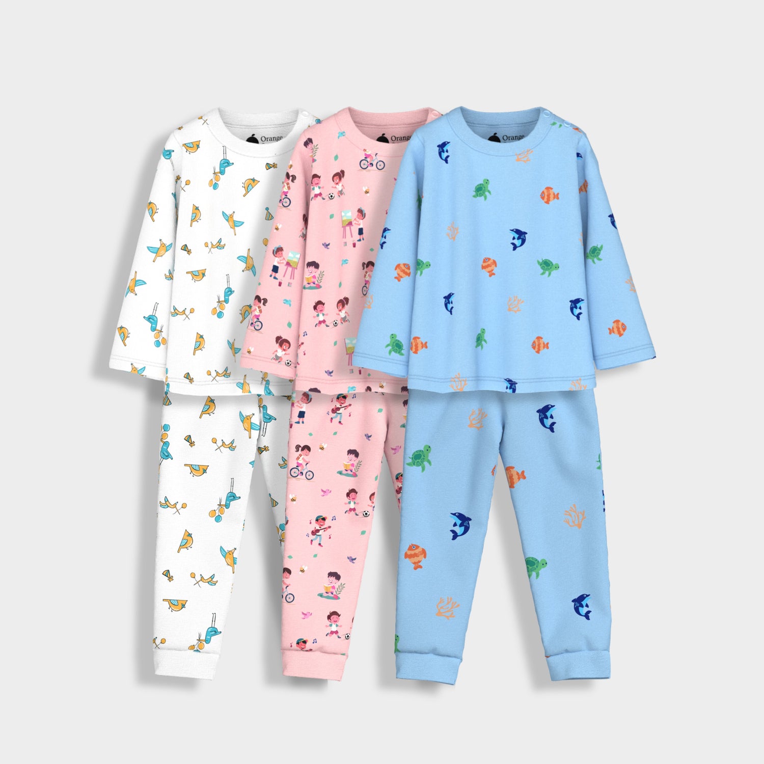 3 Pack Full Sleeves Unisex Co-ord Set | Garden, Bird & Underwater