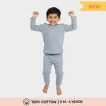 Full Sleeves Unisex Co-ord Set | Pointelle Grey