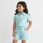 Half Sleeves Unisex Cotton Linen Shirt & Shorts Co-ord Set | Breeze weave