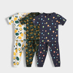 3 Pack Half Sleeves Unisex Co-ord Set | Lemon Joy, Cheetah Chase, Hot Air Balloon