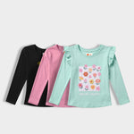 3 Pack Girls Full Sleeves Top | Chase The Sky, Pink, Growing Everyday