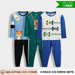 3 Pack Full Sleeves Unisex Co-ord Set | Peek A Boo, Camera, Racing