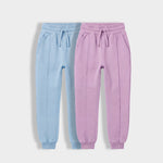 2 Pack Girls Interlock Joggers | Light Blue, Lavender