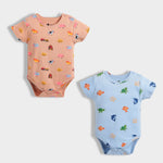 2 Pcs Half Sleeves Bodysuit | Farm, Underwater