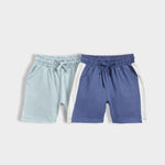2 Pcs Cotton Shorts | Indigo Blue, Light Blue