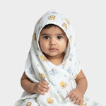 Muslin Hooded Towel | Jungle Jingles Print