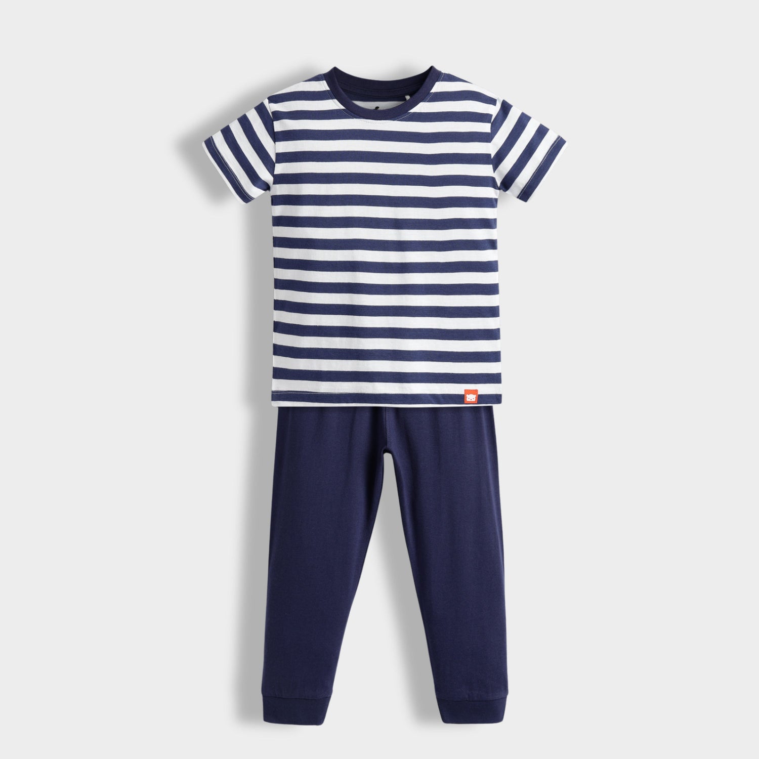 Half Sleeves Unisex Co-ord Set | Blue Stripes