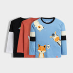 3 Pack Full Sleeves Unisex T-Shirts | Game Buddy, Super Fixer, Peek A Boo