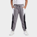 Cotton Joggers | Colour Block Grey