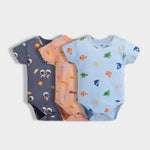 3 Pcs Half Sleeves Bodysuit | Space, Underwater, Farm