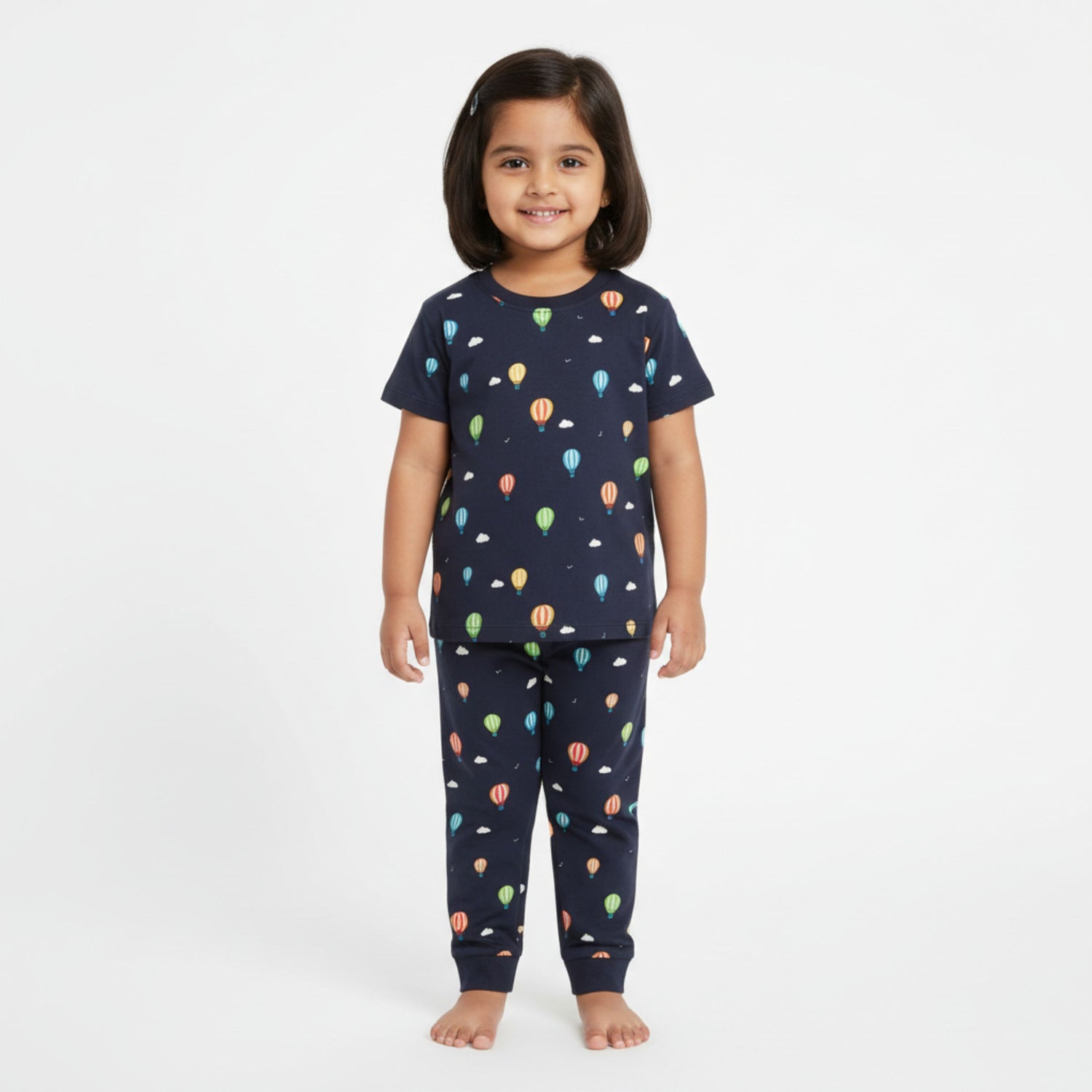 Half Sleeves Unisex Co-ord Set | Hot Air Balloon