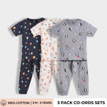 3 Pack Half Sleeves Unisex Co-ord Set | Frosty, Penguin & Hot Air