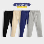 4 Pcs Leggings | Black, Beige, Grey, Royal Blue