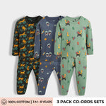 3 Pack Full Sleeves Unisex Co-ord Set | Cheetah, Space, Jungle