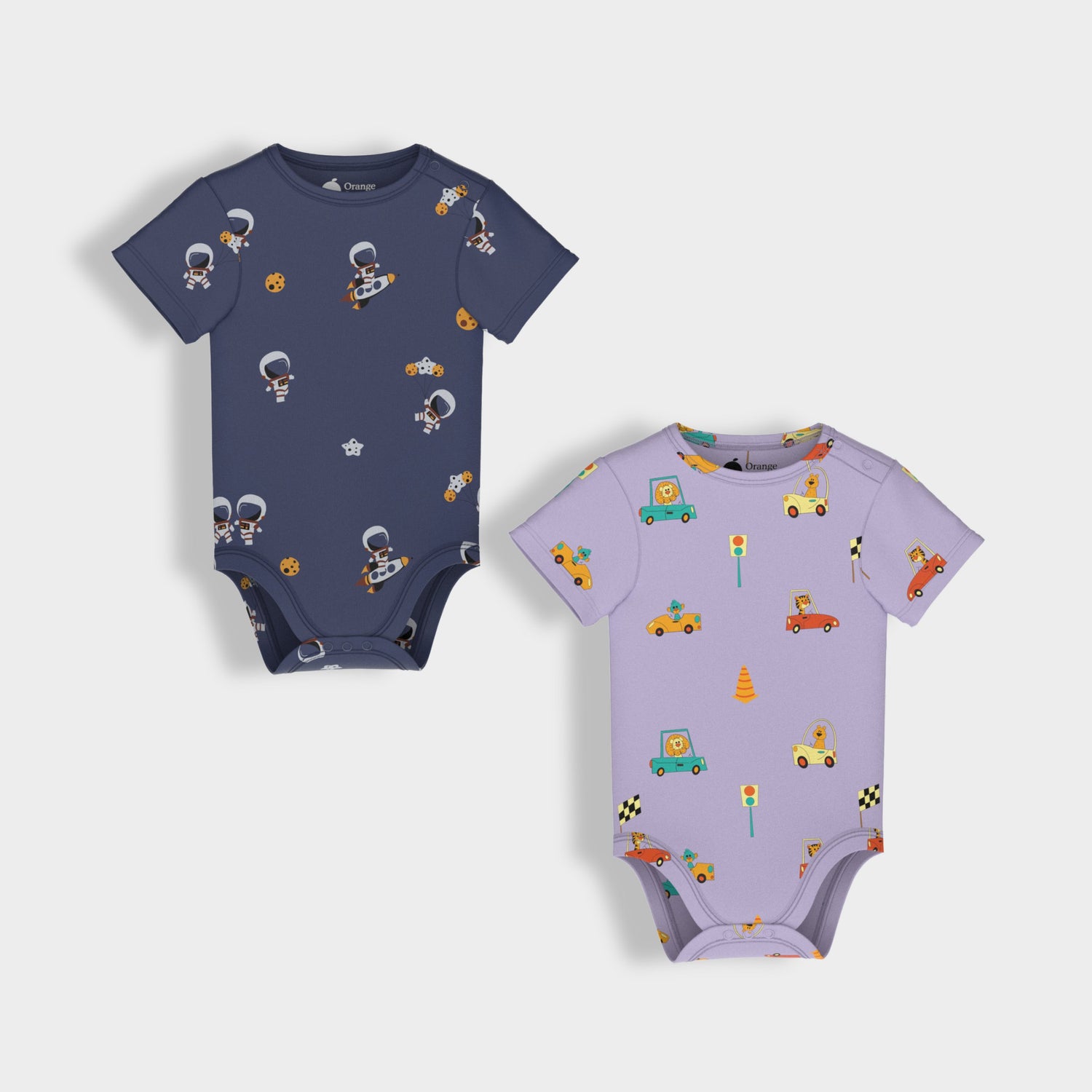 2 Pcs Half Sleeves Bodysuit | Space, Cars