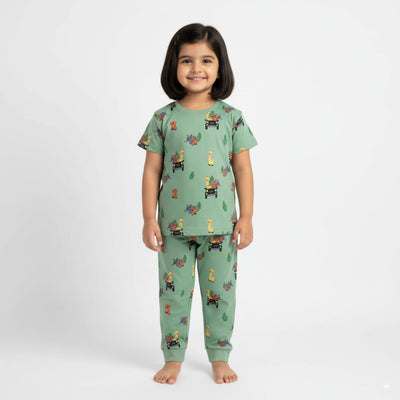 Half Sleeves Unisex Co-ord Set | Jungle Safari