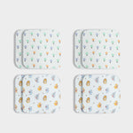 4 Pack Muslin Wash Cloth | Balloon Ride, Jungle Jingles