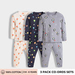 3 Pack Full Sleeves Unisex Co-ord Set | Oranges, Penguin & Hot Air