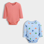 2 Pcs Full Sleeves Bodysuit | Underwater, Orange