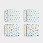 4 Pack Muslin Wash Cloth | Balloon Ride, Starry Safari