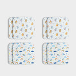 4 Pack Muslin Wash Cloth | Jungle Jingles, Starry Safari
