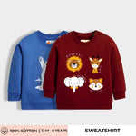 2 Pack Sweatshirts | Snowy Joy, Animal Kingdom