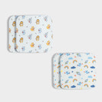 4 Pack Muslin Wash Cloth | Jungle Jingles, Starry Safari