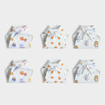 6 Pack Muslin Nappies | Breakfast, Sweet Oranges, Jungle Jingles