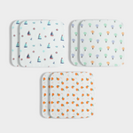 6 Pack Muslin Wash Cloth | Sweet Oranges, Sailor, Balloon Ride