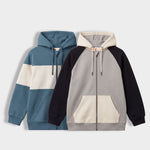 2 Pack Winter Unisex Hoodies | Colour Block Air Force, Colour Block Grey