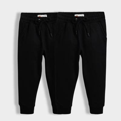 2 Pcs Winter Joggers | Black