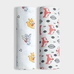 2 Pack Muslin Swaddle | Jungle Jingles, Fox
