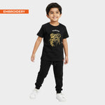 Half Sleeves Unisex T-Shirt & Joggers Set | Fearless Lion