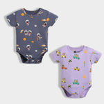 2 Pcs Half Sleeves Bodysuit | Space, Cars