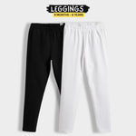 2 Pcs Leggings | Black, White